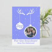 ああ鹿、クリスマスフラットフォトカードだ サンキューカード (スタンド正面)