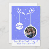 ああ鹿、クリスマスフラットフォトカードだ サンキューカード (正面/裏面)