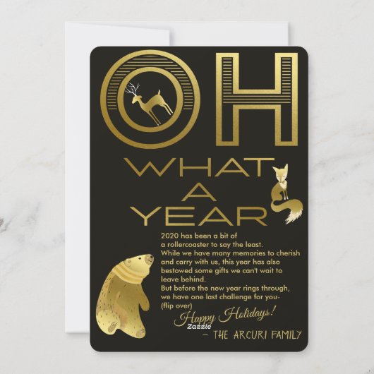 ああ2020年の検疫ビンゴクリスマス シーズンカード (裏面)