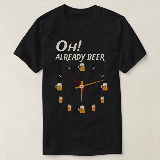 ああ24時には既にビール Tシャツ (デザイン正面)