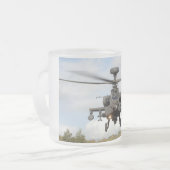 ああ64人のアパッシュの長弓のhelocopterの軍隊 フロストグラスマグカップ (正面左)