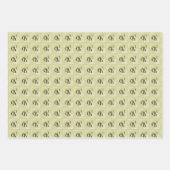 ああ！おもしろいエレガントタイポグラフィアートオール大事な行事イエロー ラッピングペーパーシート (正面2)