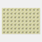 ああ！おもしろいエレガントタイポグラフィアートオール大事な行事イエロー ラッピングペーパーシート (正面)