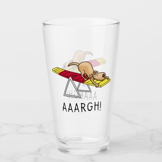 ああ！おもしろい犬敏捷性テーター タンブラーグラス (正面)