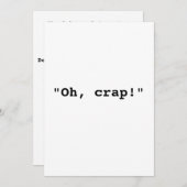 「ああ、くそったれ！」招待状 招待状 (正面/裏面)