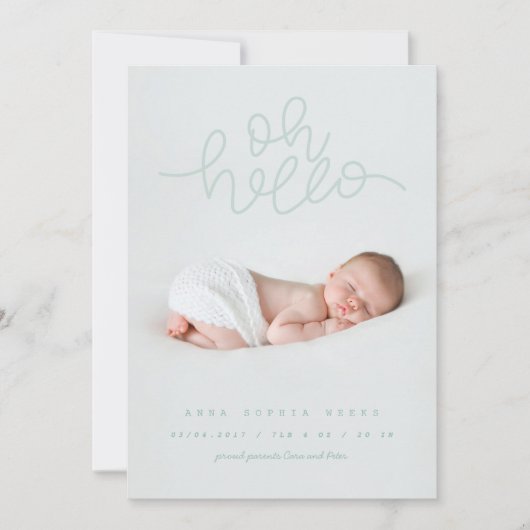 ああ、こんにちは 案内状 (正面)