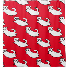 ああ、そこにいる!?キャットドードル シャワーカーテン