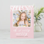 ああ、とてもピンクのメリークリモダンスマス写真 シーズンカード (スタンド正面)