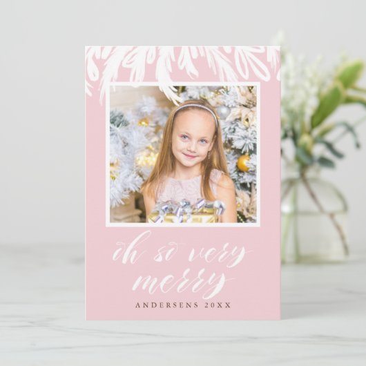 ああ、とてもピンクのメリークリモダンスマス写真 シーズンカード (スタンド正面)