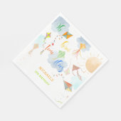 ああ、どのように時間が水の色の凧の誕生日を飛ぶ スタンダードランチョンナプキン (角)