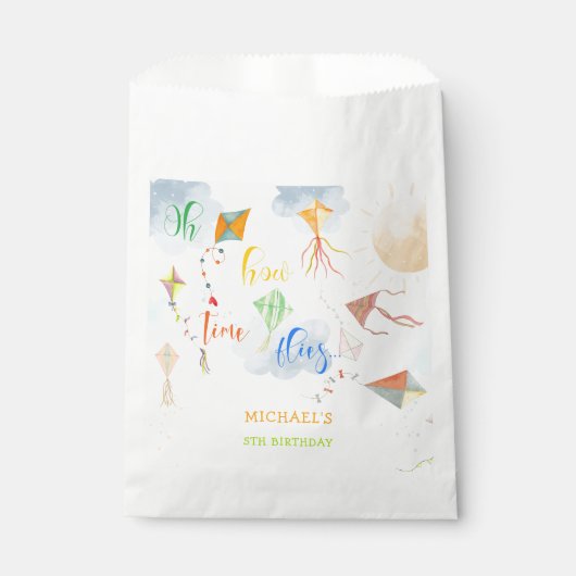 ああ、どのように時間が水の色の凧の誕生日を飛ぶ フェイバーバッグ (正面)