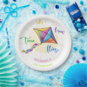 ああ、どのように時間が水の色の凧の誕生日を飛ぶ ペーパープレート (パーティー)