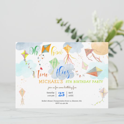 ああ、どのように時間が水の色の凧の誕生日を飛ぶ 招待状 (スタンド正面)
