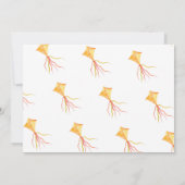 ああ、どのように時間が水の色の凧の誕生日を飛ぶ 招待状 (裏面)