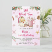 ああ!どんなおもしろいクリスマスクッキー誕生日パーティー 招待状 (スタンド正面)