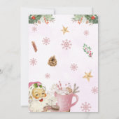 ああ!どんなおもしろいクリスマスクッキー誕生日パーティー 招待状 (裏面)