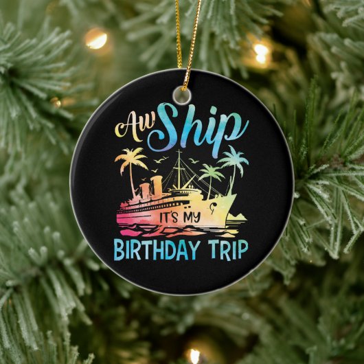 ああ、なんてこった!私の誕生日旅行 セラミックオーナメント (ツリー)