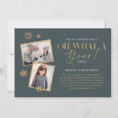 ああ、なんて一年だ!レビュー年金ゴールドとグレー2写真 シーズンカード (正面)