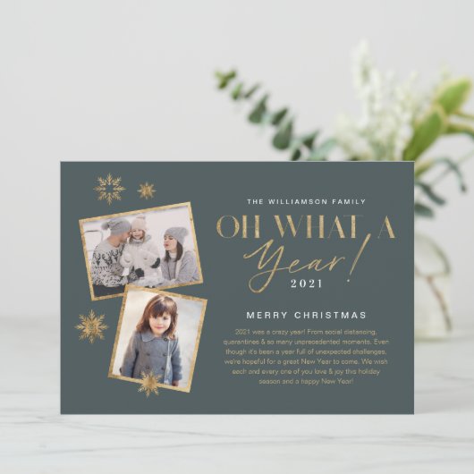 ああ、なんて一年だ!レビュー年金ゴールドとグレー2写真 シーズンカード (スタンド正面)