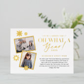 ああ、なんて一年だ!レビュー年金ゴールドホワイト2写真 箔シーズンカード (立ち正面)