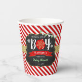 「ああ、なんて喜ぶんだ、男の子なんだ！」 クリスマスベビーシャワー 紙コップ (正面)