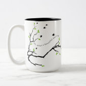 ああ、なんて美しい朝のマグカップ ツートーンマグカップ (左)