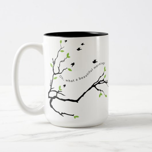 ああ、なんて美しい朝のマグカップ ツートーンマグカップ (左)