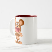 「ああ、まあ…」 Shruging Cartoon Bear Mug ツートーンマグカップ (正面左)