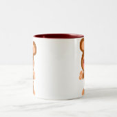 「ああ、まあ…」 Shruging Cartoon Bear Mug ツートーンマグカップ (中央)