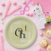 ああ！エレガントSupriseモダン Yellow Birthday Party ペーパープレート (パーティー)