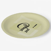 ああ！エレガントSupriseモダン Yellow Birthday Party ペーパープレート (アングル)