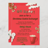 ああ、スナップ！クリスマスクッキー交換招待状 招待状 (正面/裏面)