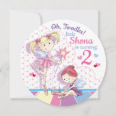 『ああ、トゥドルズ、かわいいバレエ少女』2歳 招待状 (正面)