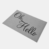 ああ、ハロー引用文おもしろいことわざユーモアヒップスターグレー ドアマット (アングル)