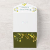 ああ、ベビーキツネと花ベビーシャワー オールインワン招待状 (外側)