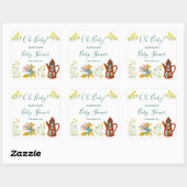 ああ、ベビーキツネ花ベビーシャワーギフト スクエアシール (シート)