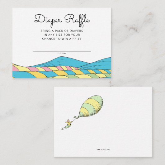 ああ、ベビー、あなたが行く場所ベビーおむつラッフル エンクロージャーカード (正面/裏面)