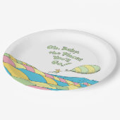 ああ、ベビー、あなたが赤ちゃんシャワーに行く場所 ペーパープレート (アングル)