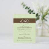 ああ、ベビー! 渦巻形のなベビーシャワーの招待状(賢人) 招待状 (スタンド正面)