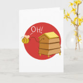 ああ! ミツバチの巣-挨拶状 カード (黄色い花)