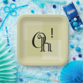 ああ！モダンタイポグラフィアート、誕生日サプライズパーティー ペーパープレート (パーティー)