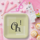 ああ！モダンタイポグラフィアート、誕生日サプライズパーティー ペーパープレート (パーティー)