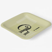 ああ！モダンタイポグラフィアート、誕生日サプライズパーティー ペーパープレート (傾斜あり)