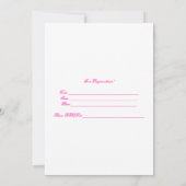 「ああ、ラ·ラ!」 リンジェシャワー招待状 招待状 (裏面)