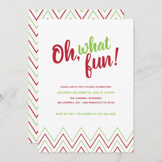ああ、何おもしろいクリスマスホリデーパーティー招待状 招待状 (正面/裏面)