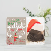 ああ、何と年のクリスマス写真がおもしろいうれしいか シーズンカード (スタンド正面)