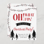 ああ！何のおもしろいだ！クリスマスパーティー招待状! ノートカード (正面/裏面)