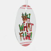 ああ、何のおもしろい（写真を追加）クリスマスライト メタルオーナメント (正面右)