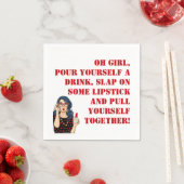 「ああ、女の子！」 カクテルおもしろいナプキンス スタンダードカクテルナプキン (インサイチュ)