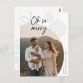 ああ、家族のメリー写真、クリスマスグリーティング ポストカード (正面/裏面)